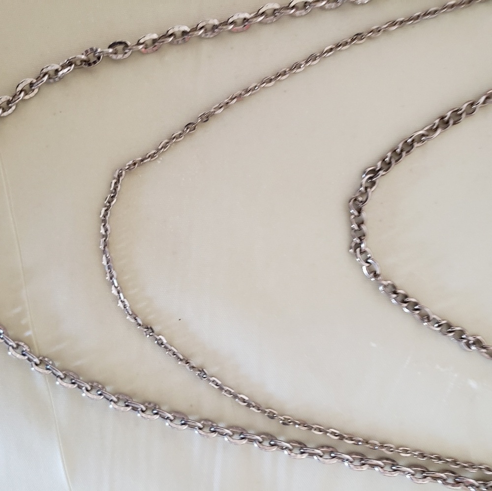 Vintage, 3-Strand Silver-tone Necklace